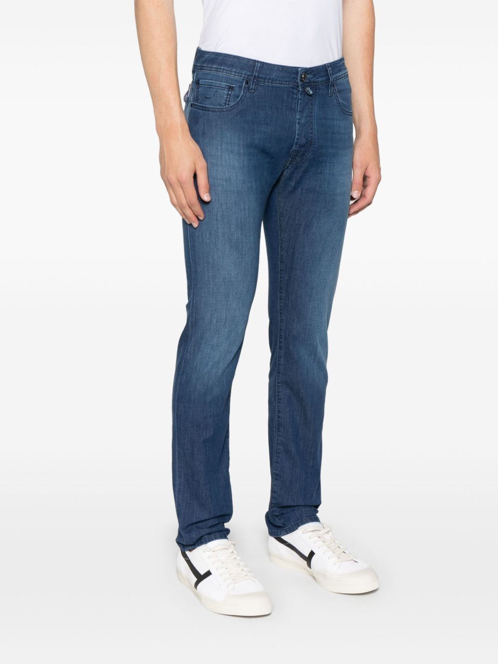 Jacob Cohen Blue Cotton Slim Men Jeans In Blue