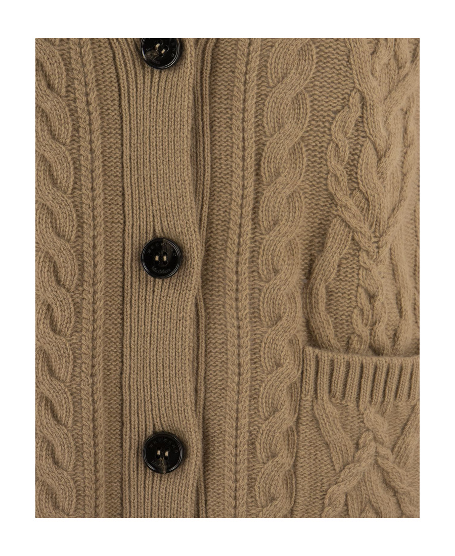 Weekend Max Mara Long-sleeved Cardigan In Brown
