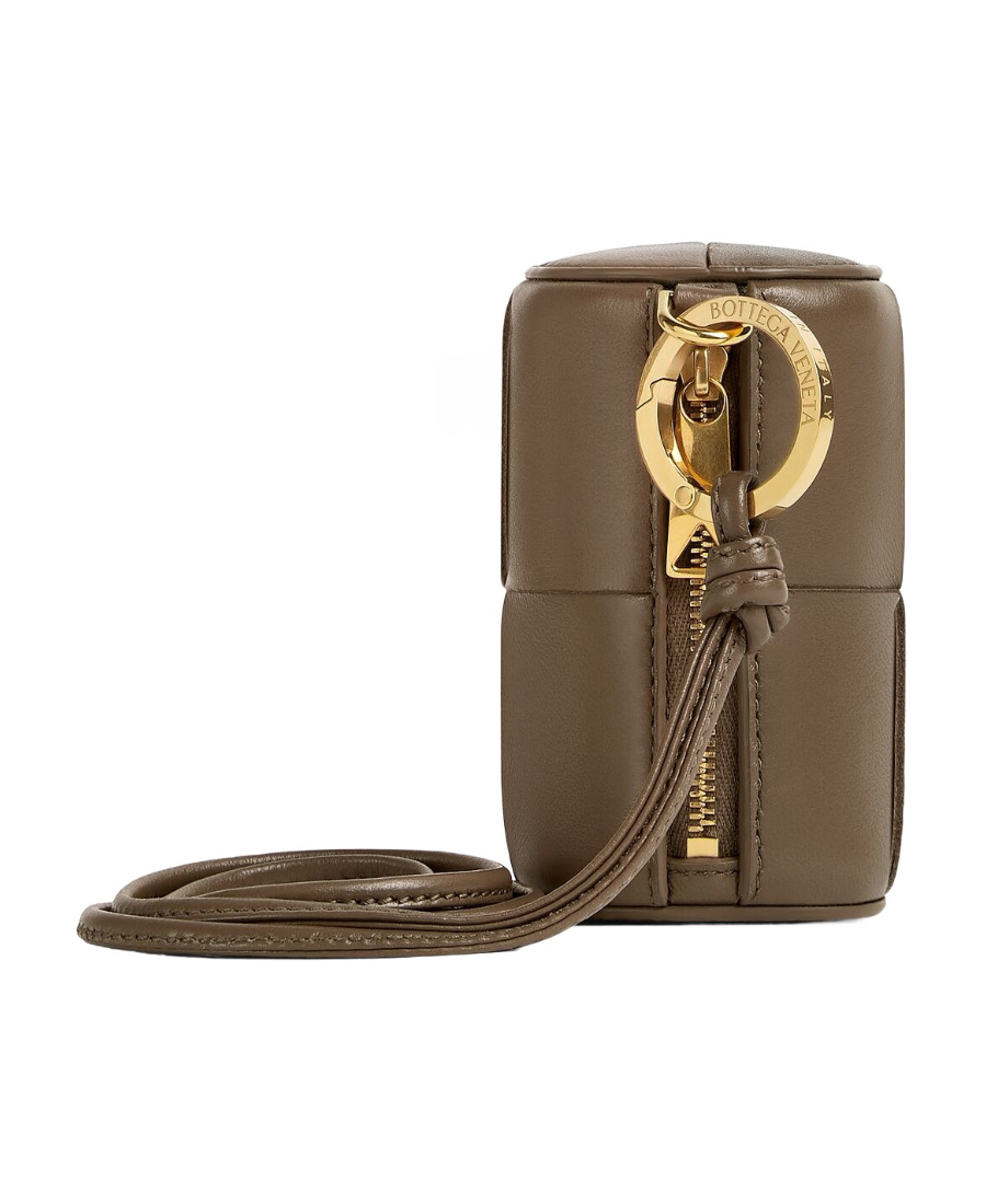 Shop Bottega Veneta Knit Zipper Change Purse In Brown