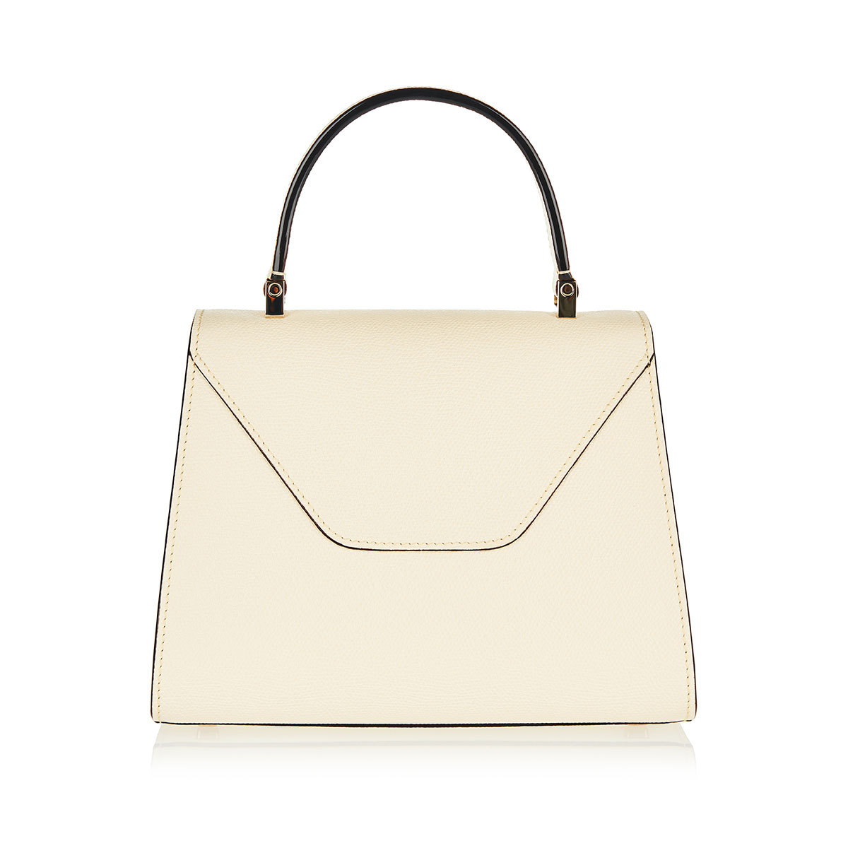Valextra Micro Iside Grain Leather Top Handle Bag In Nude