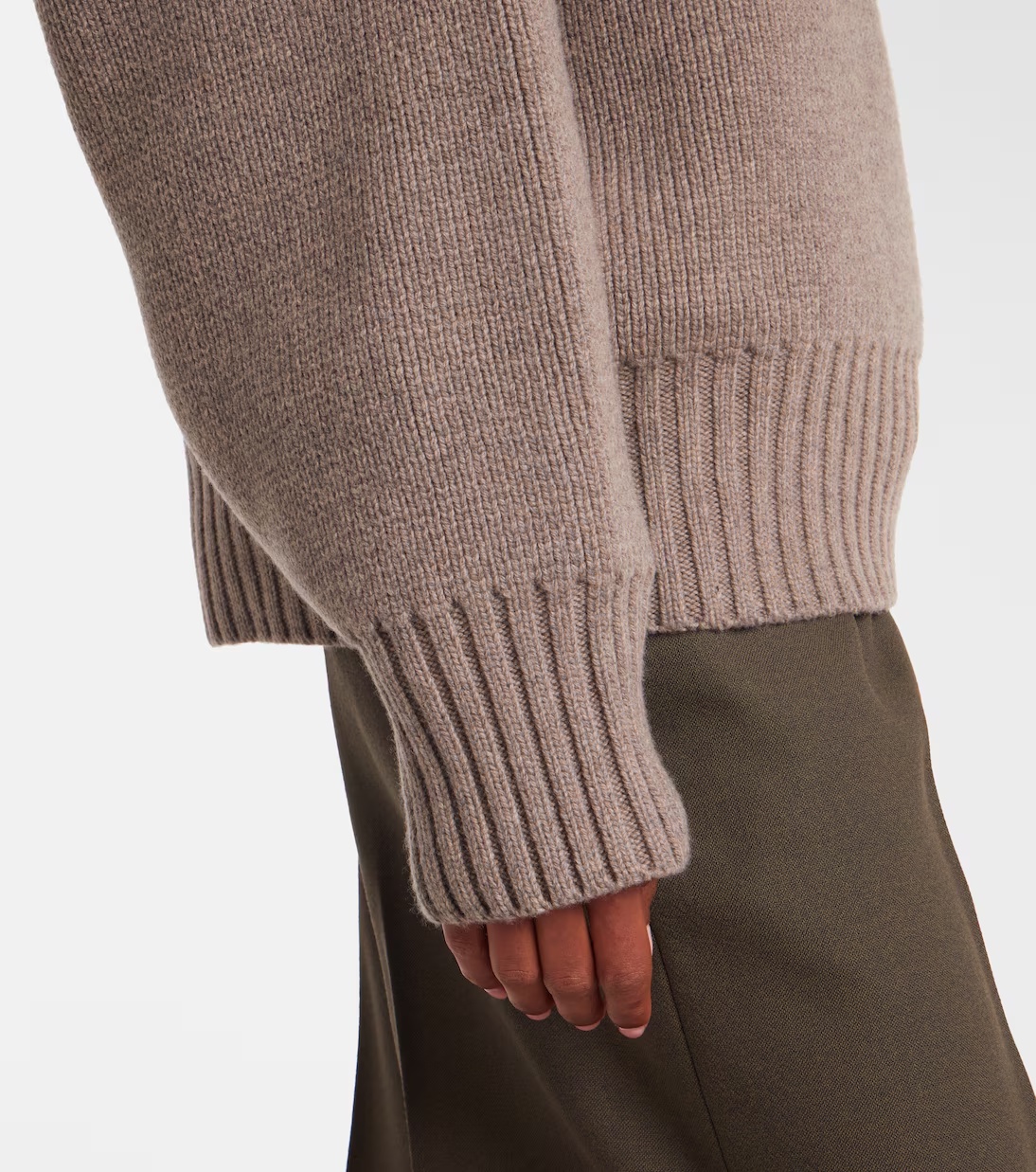 Rohe Ribbed Turtleneck Sweater In Gray