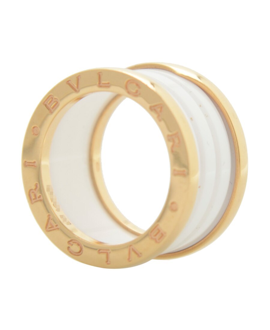 Bvlgari Logo Ring In Yellow