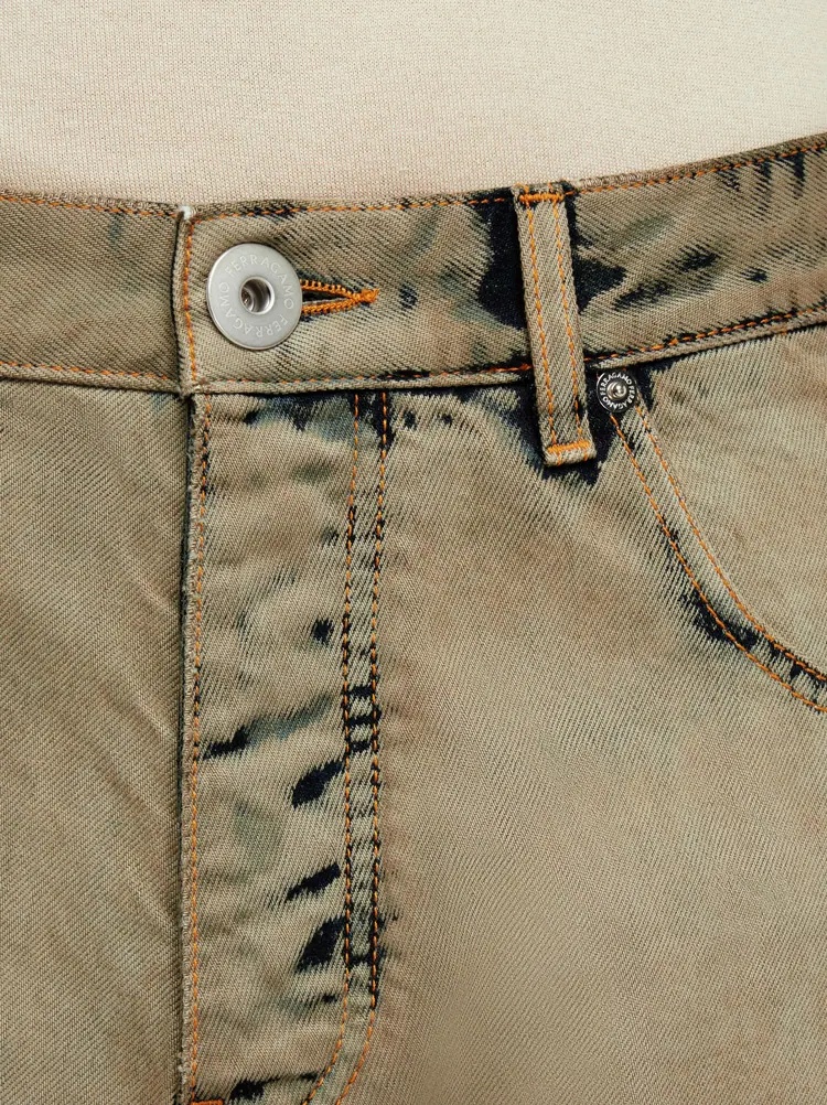 Ferragamo Logo-patch Cotton Trousers In Brown