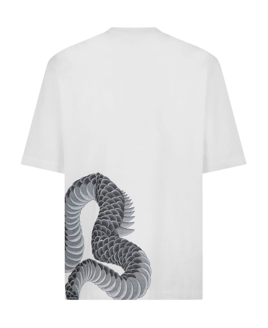 Dsquared2 Dragon-print Cotton T-shirt In White
