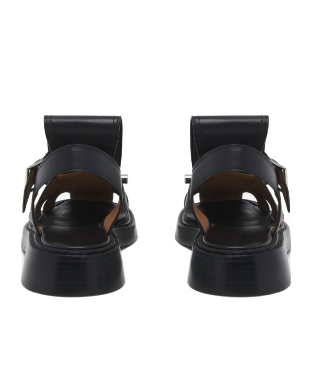 Alexander Mcqueen Men's T-bar Caged Sandal In Black In Black