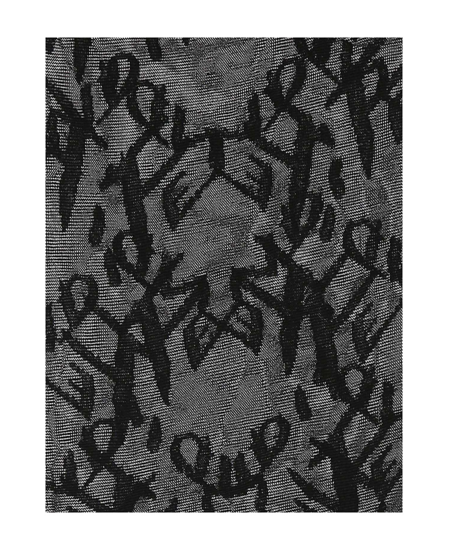 Fendi Logo-jacquard Tights In Black