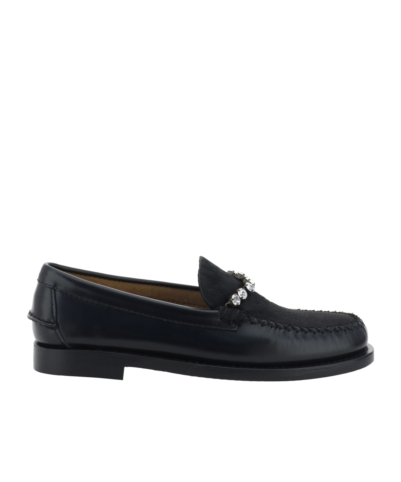 Forte Forte Moccasin With Rhinestones In Black