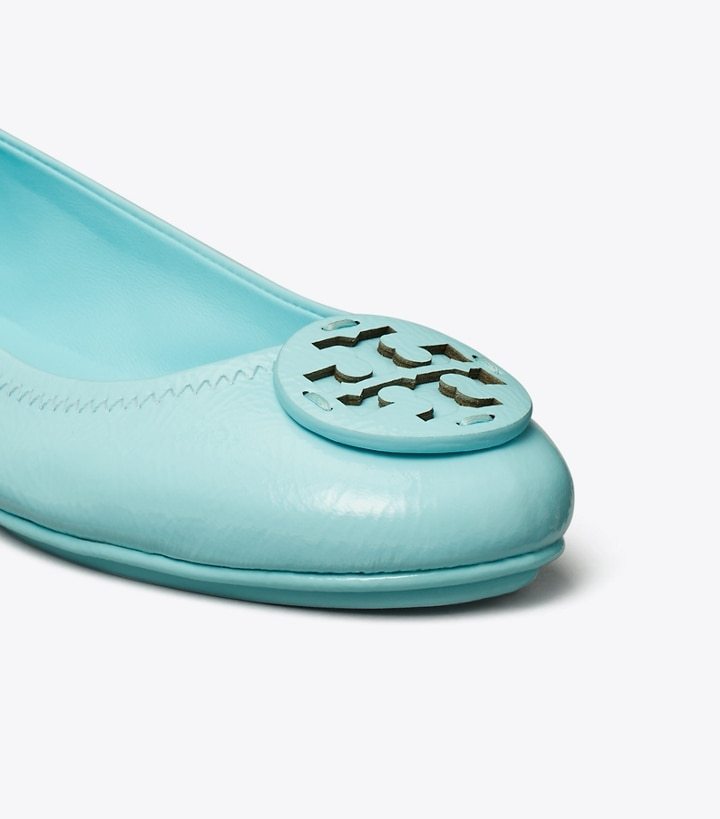 Tory Burch Woman Ballet Flats Sky Blue Size 6.5 Soft Leather In Blue