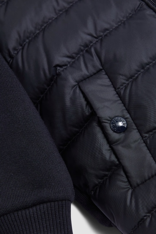 Moncler Padded Long-sleeved Down Jacket In Blue