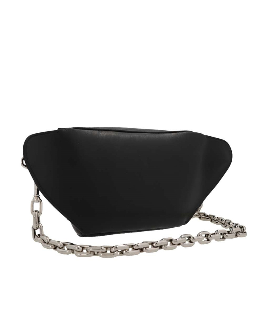 Alexander Mcqueen Logo-embossed Leather Belt Bag In Black