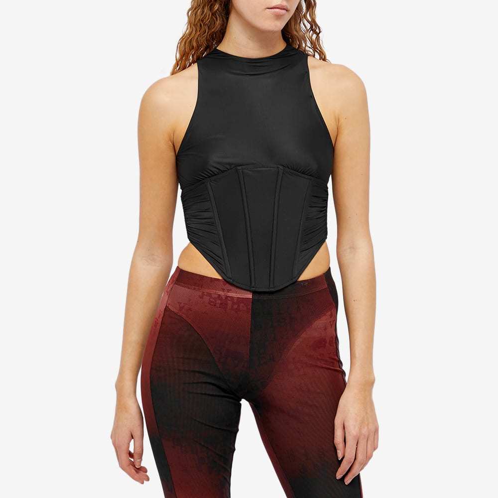 Misbhv Ruched Corset Top In Nude
