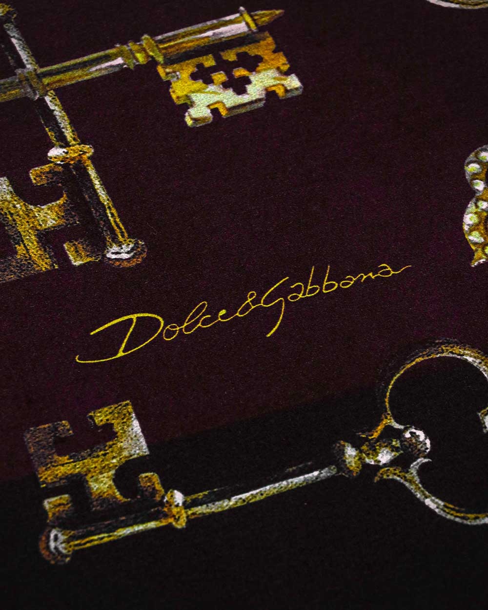 Dolce & Gabbana Silk Printed Scarf In Black