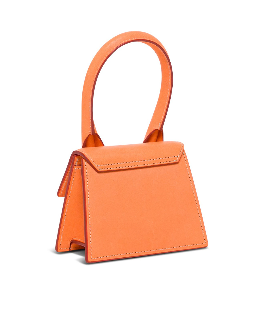Jacquemus Le Chiquito Leather Mini Bag In Orange
