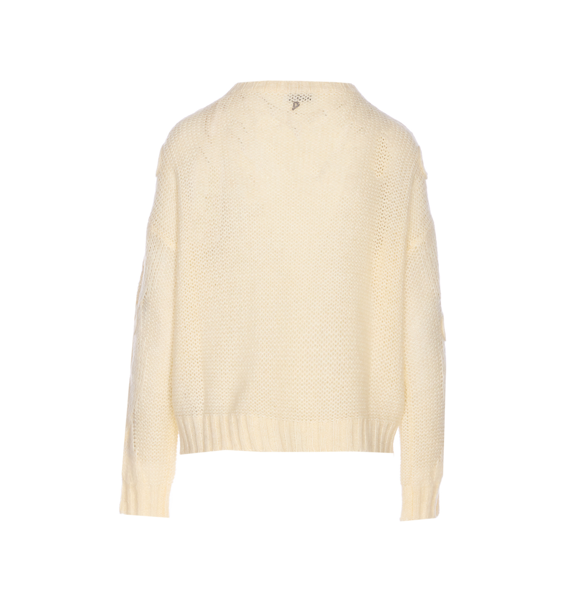 Dondup Embroidered Crewneck Sweater In Neutral