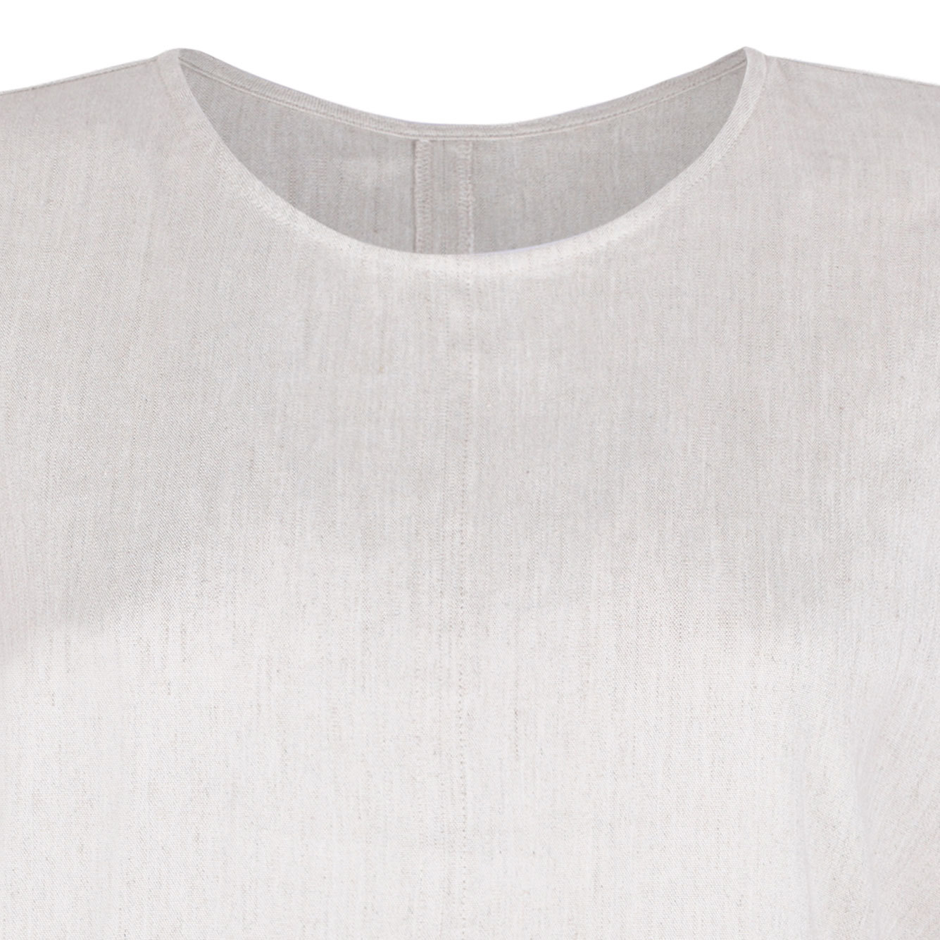 Calvin Klein Crew Neck Top In Off White