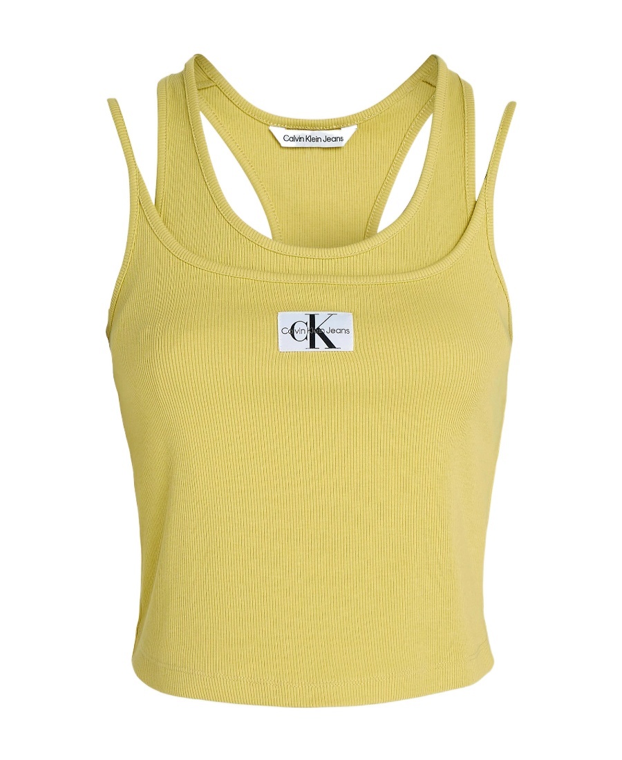 Calvin Klein Jeans Est.1978 Sleeveless Vest In Yellow