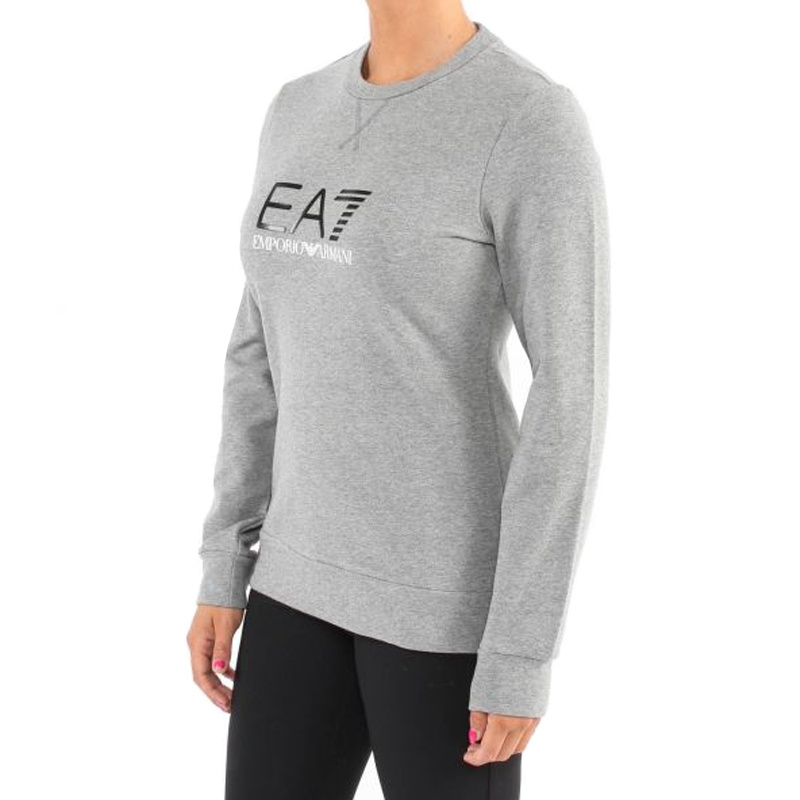 EA7 ROUND-NECKED LOGO SWEATER 