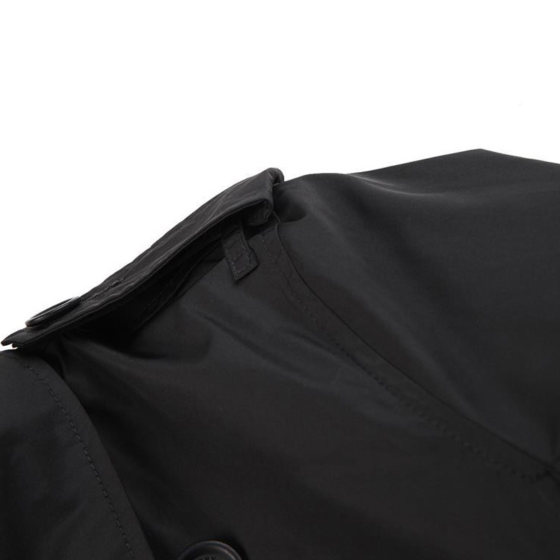 Burberry Double-breasted Trench Coat In Black