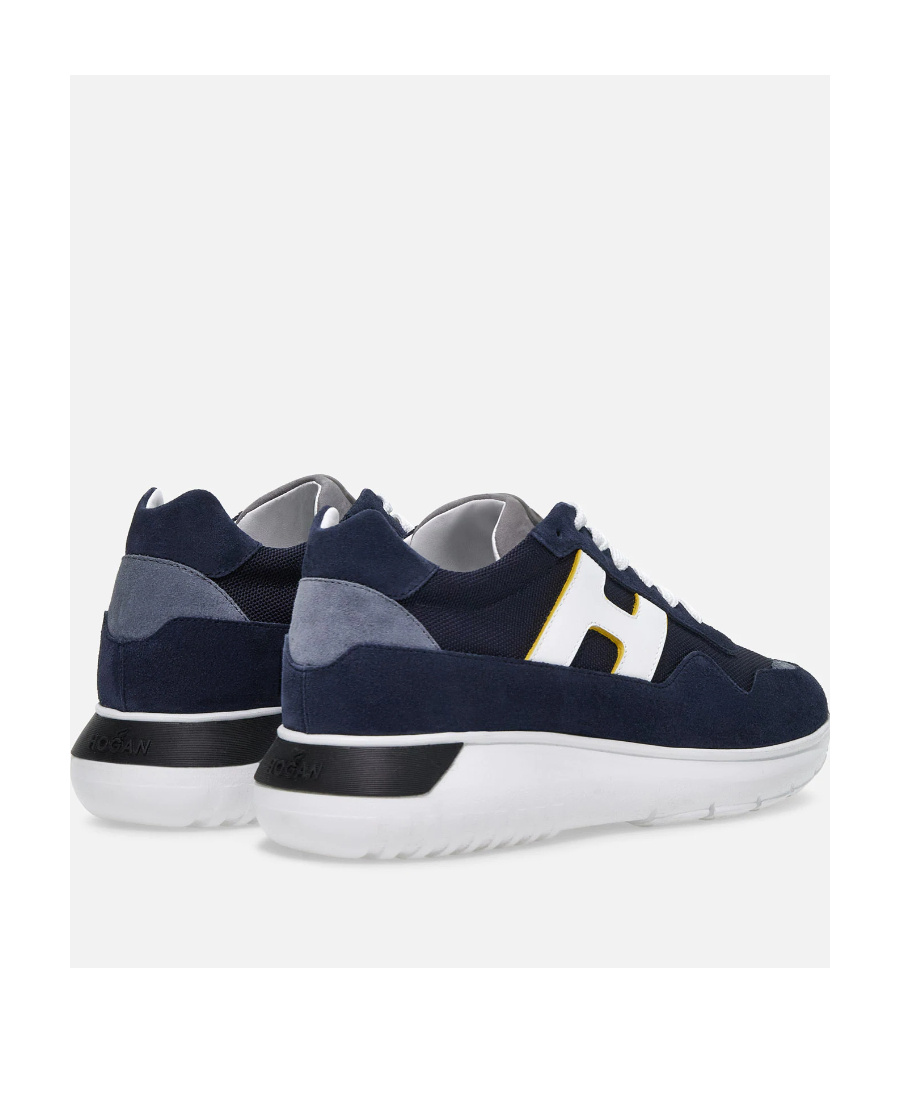 Hogan Logo-patch Lace-up Sneakers In Black