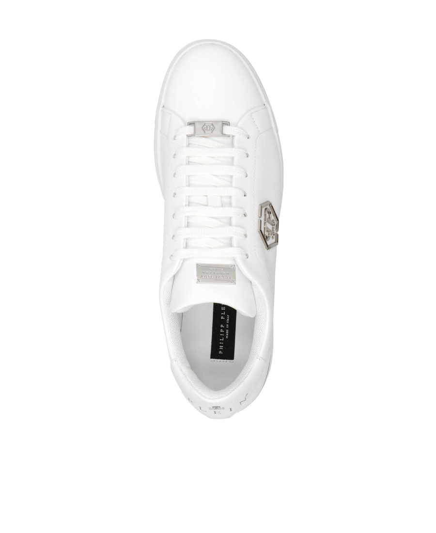 Philipp Plein Embossed Sneakers In White