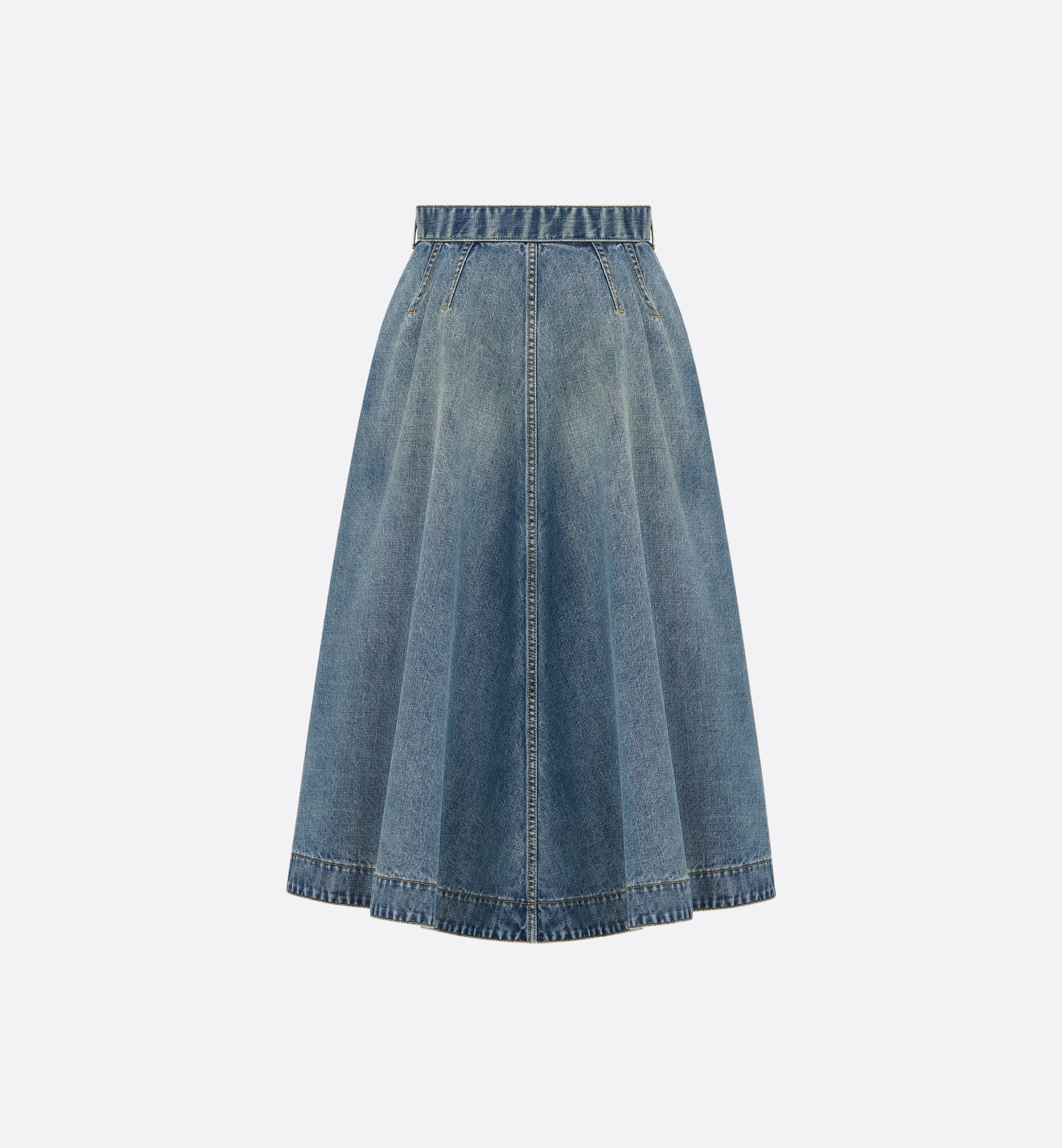 Dior Mid-length Flared Skirt In Blue