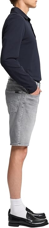 7 For All Mankind Heren Regular Shorts Spin In Gray
