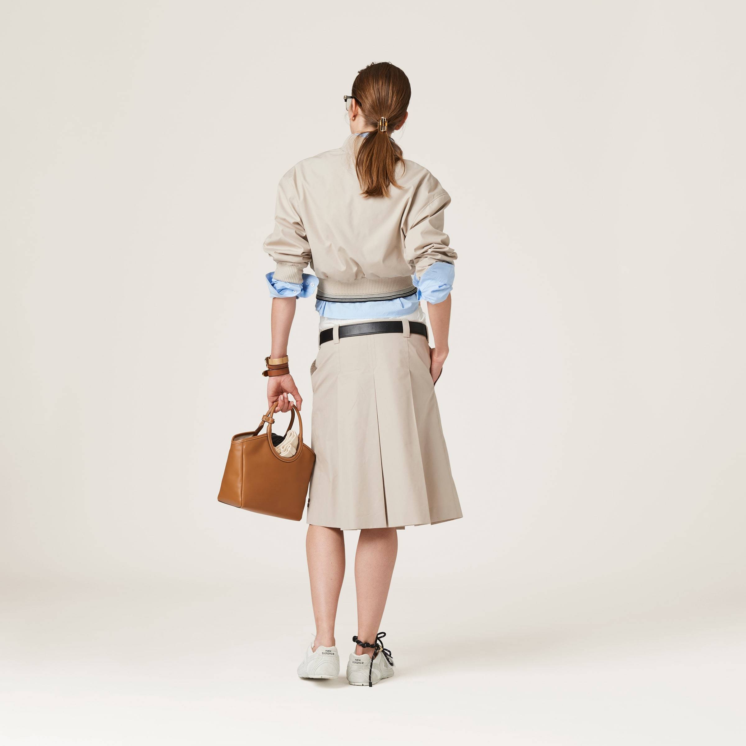 Miu Miu Miumiu Women Gonna Pieghe In Nude