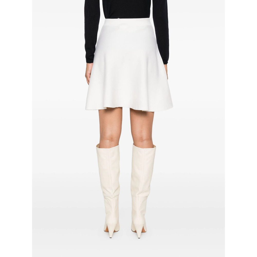 Max Mara Wool Flared Skirt In Yellow