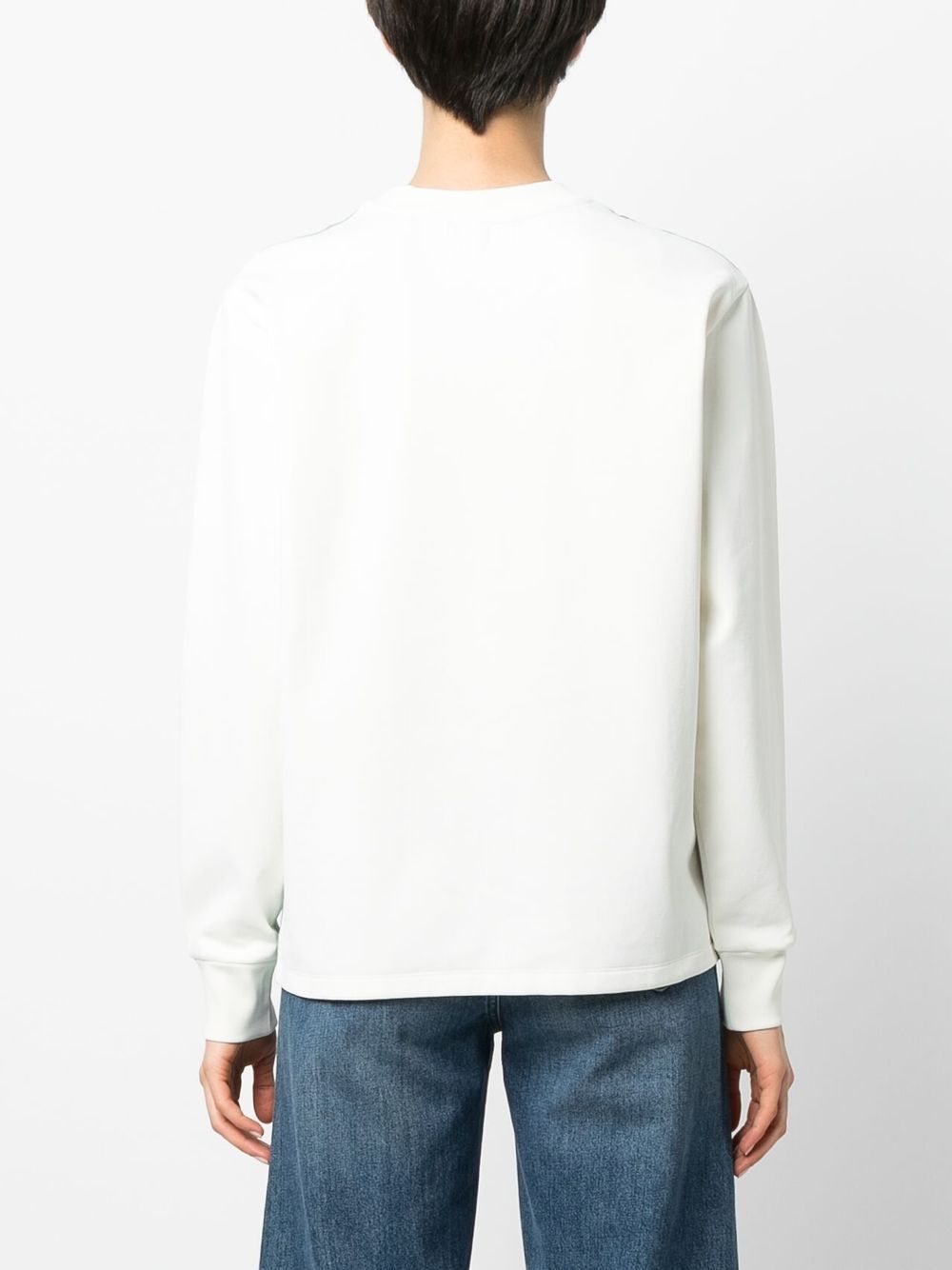 Ferragamo Embroidered Logo Sweatshirt In White