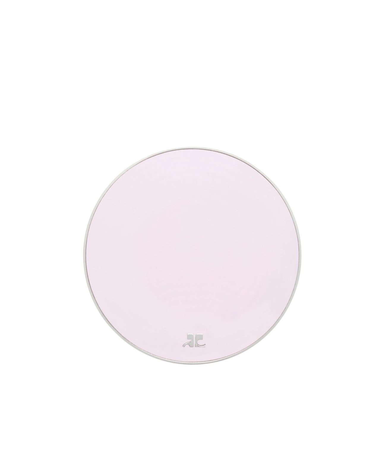 Shop Courrèges Flat Round Earrings In White