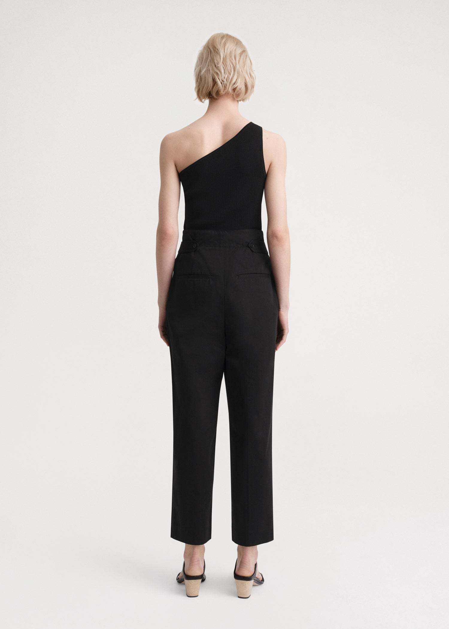 Totême Pleat-detail High-waisted Trousers In Black