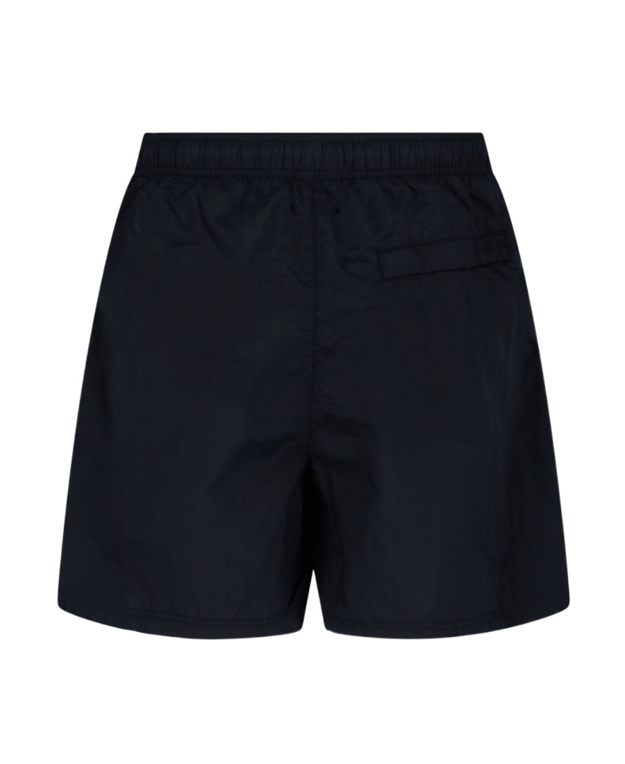 Stone Island Compass-patch Swim Shorts In Blue