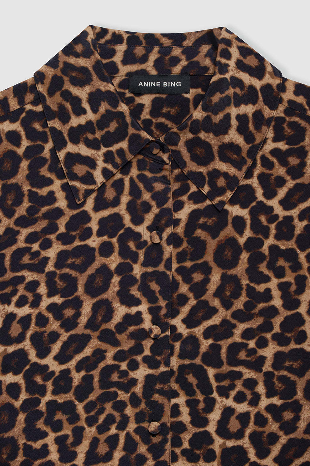 Shop Anine Bing Leopard-print Shirt In Black