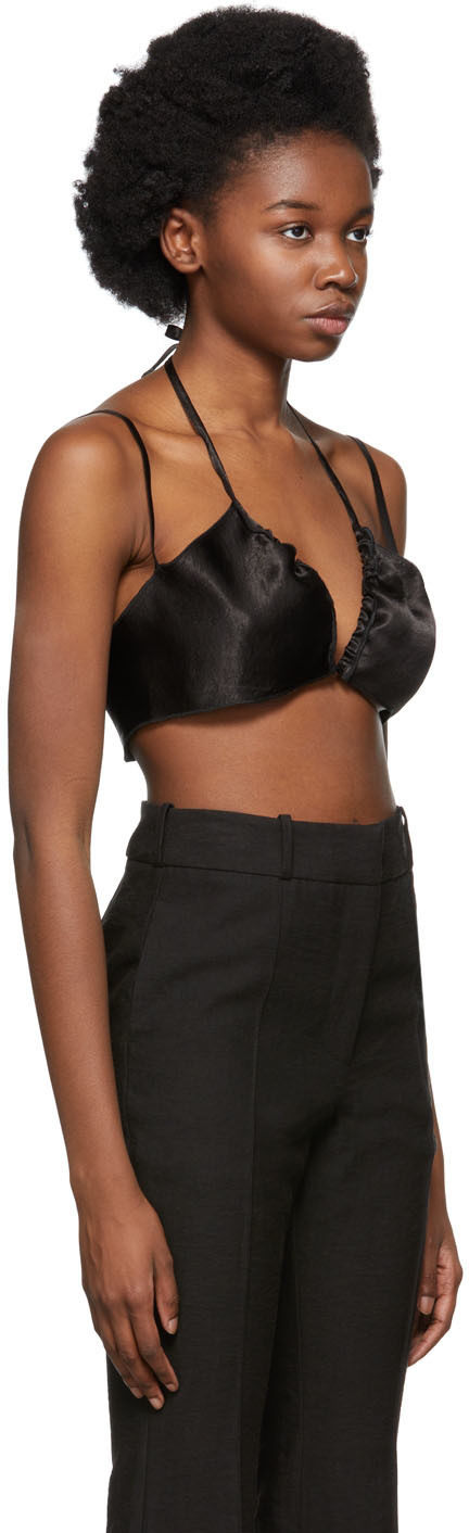 Yuzefi Ssense Exclusive Black Curly Bra Camisole In Black