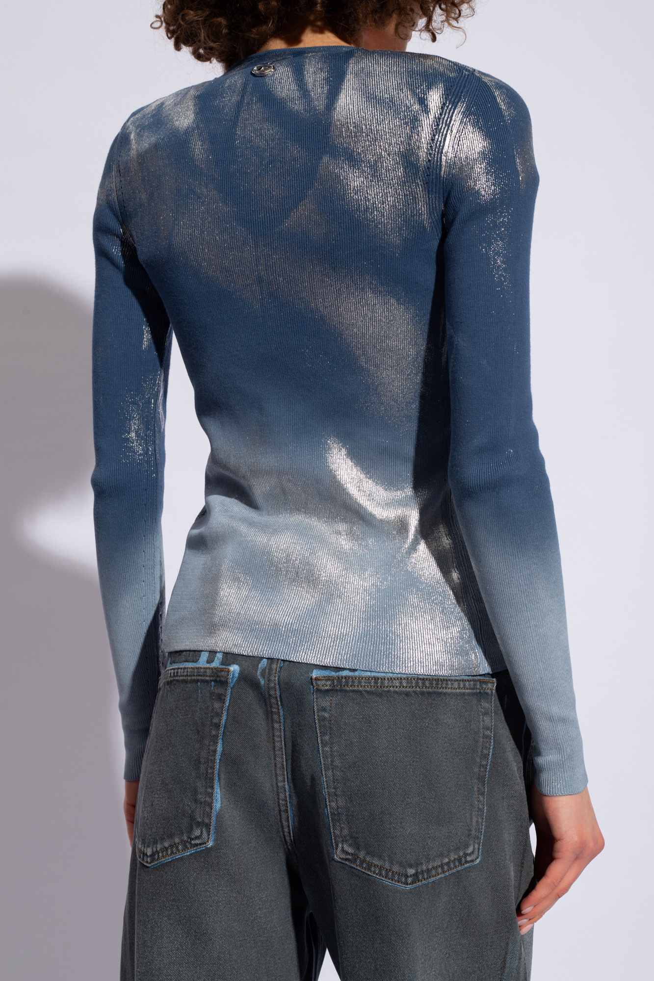 Diesel M-isolde Faded Cardigan In White