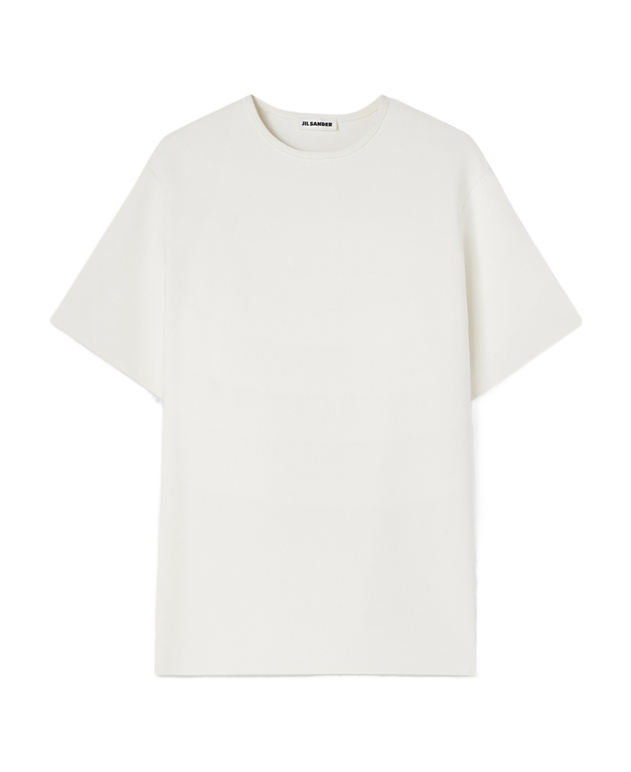 Jil Sander Debossed-logo Short-sleeve Top In White