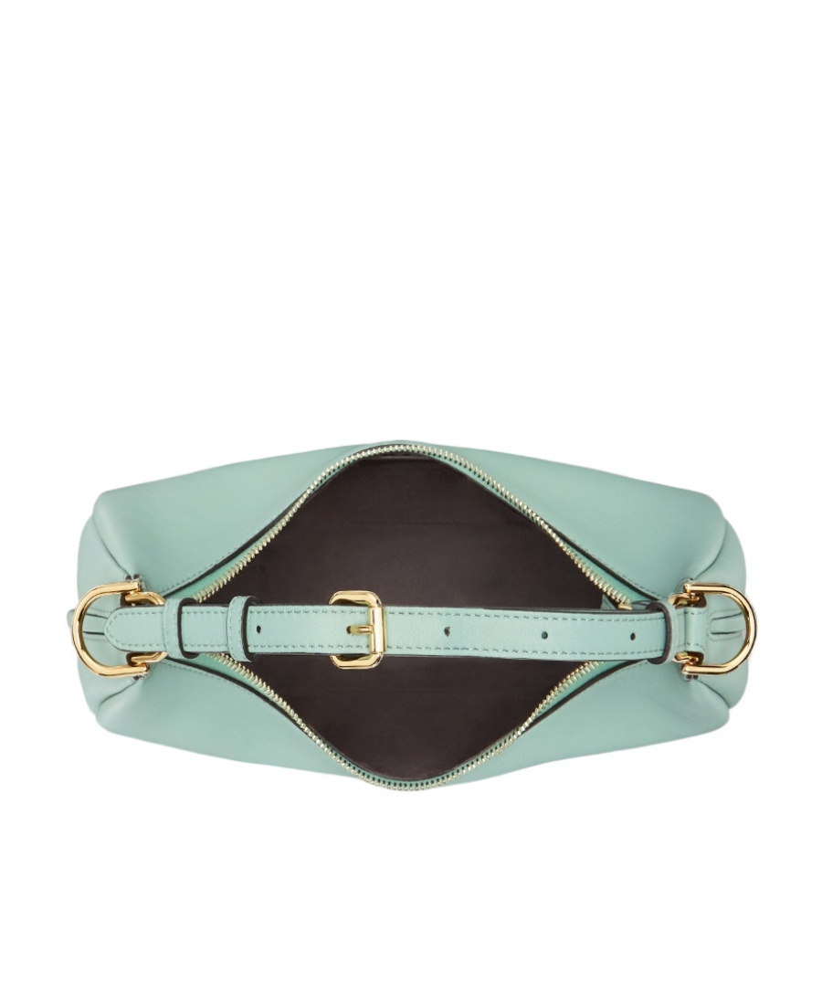 Fendi Graphy Leather Shoulder Bag In Green