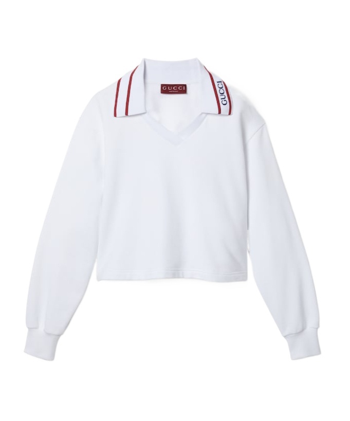 Gucci Knitted Sweatshirt With Embroidery In White