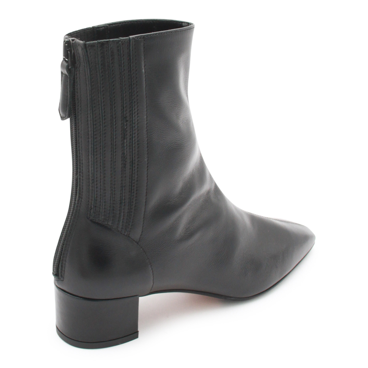 Aquazzura Block Heel Ankle Boots With Pointed Toe In Black