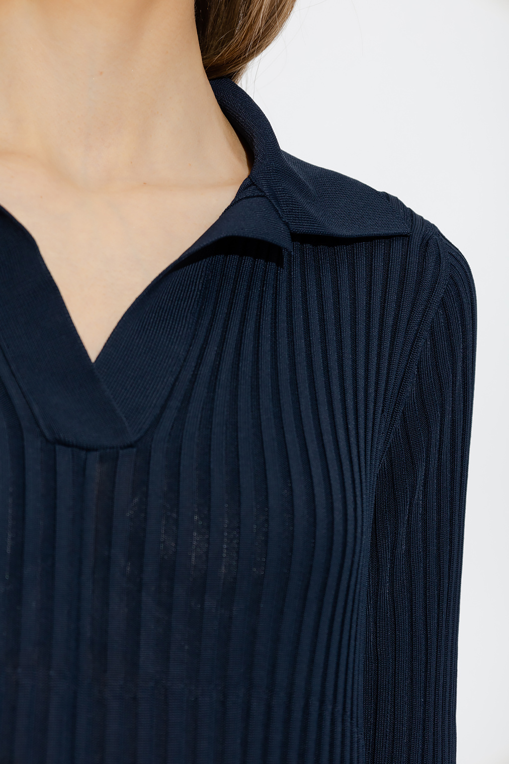 Shop Bottega Veneta Pleated Dress In Black
