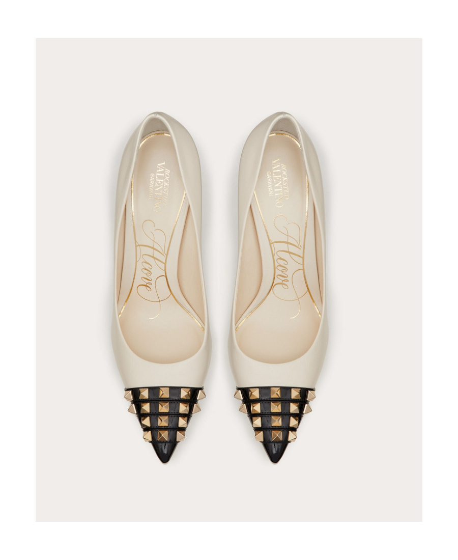 Valentino Rockstud Alcove 90mm Pumps In White