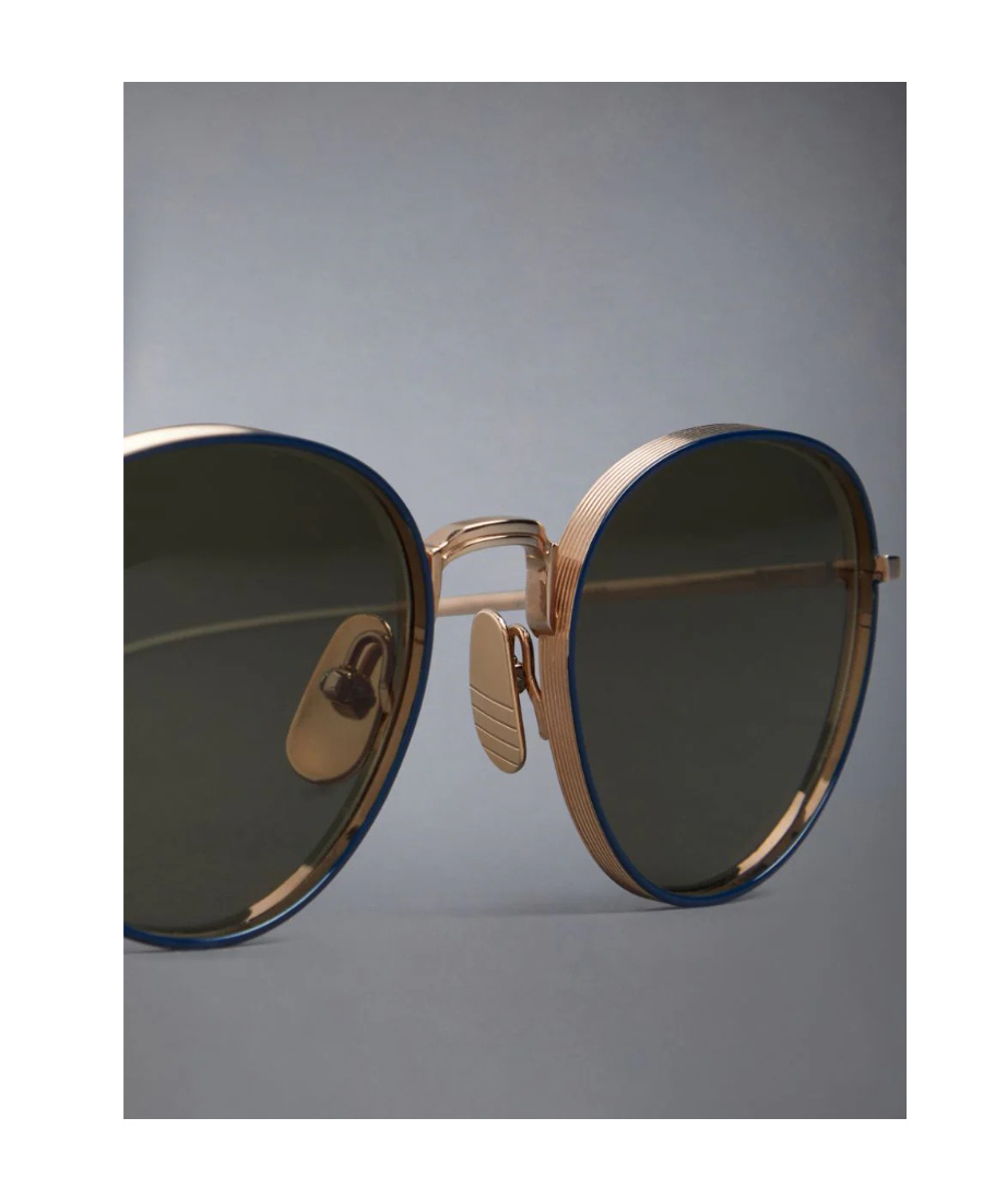Thom Browne Eyewear Round Framed Sunglasses In Black