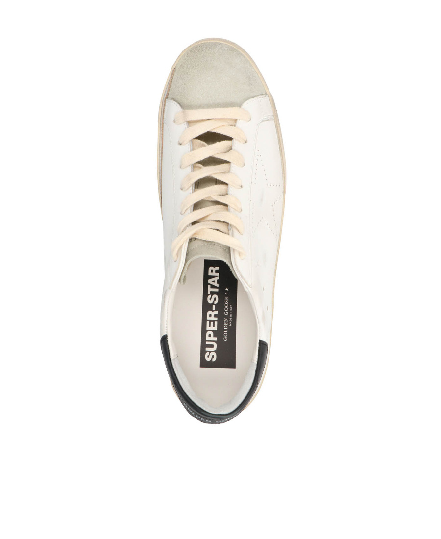 Golden Goose White Leather Lace-up Sneakers In White
