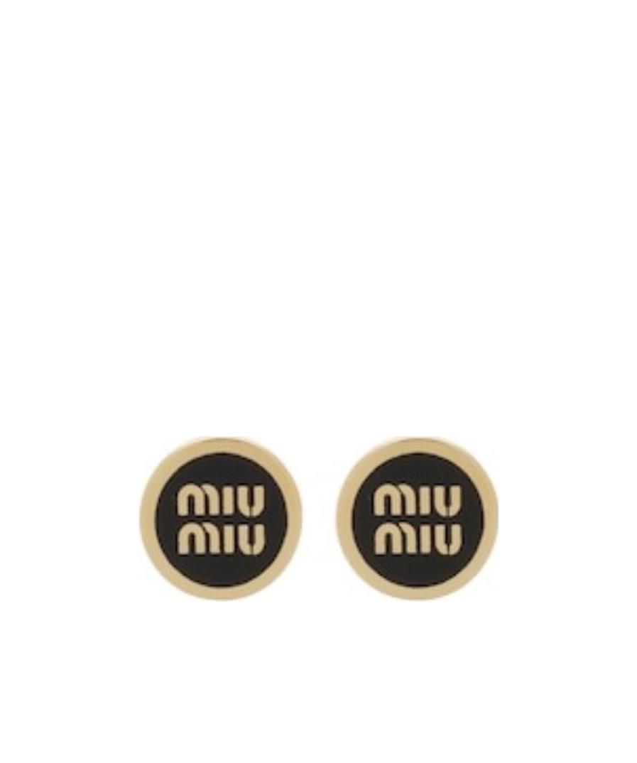 Miu Miu Enameled Metal Earrings