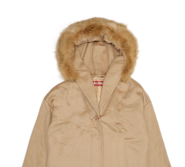 MAX MARA WOOLLY COLLAR HOODED COAT