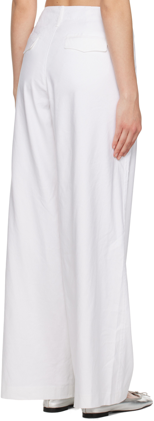 Rag & Bone Belt Loop Belt Casual Pants In White