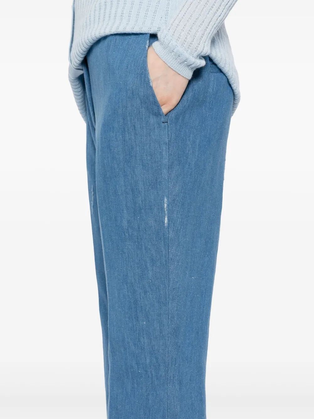 Gabriela Hearst Blue Flared Marsh Pants In Multi