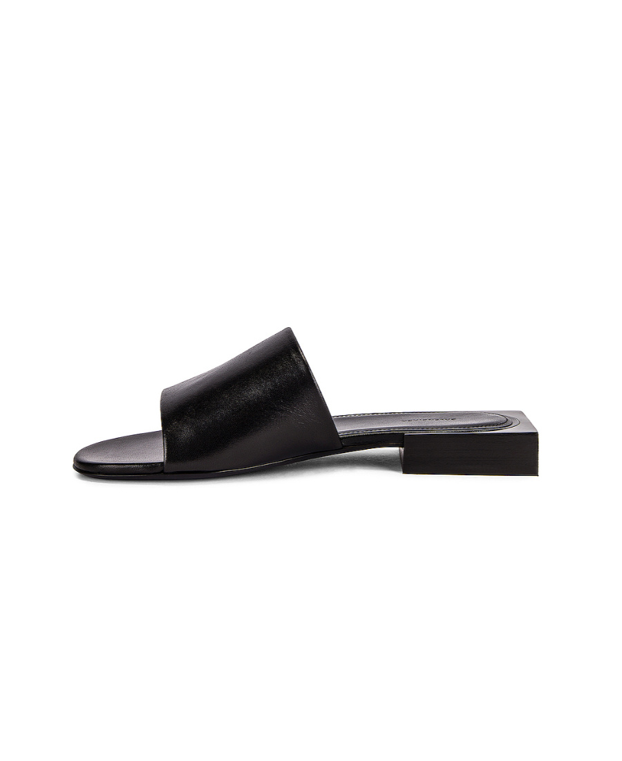 Balenciaga Logo Sandals In Black