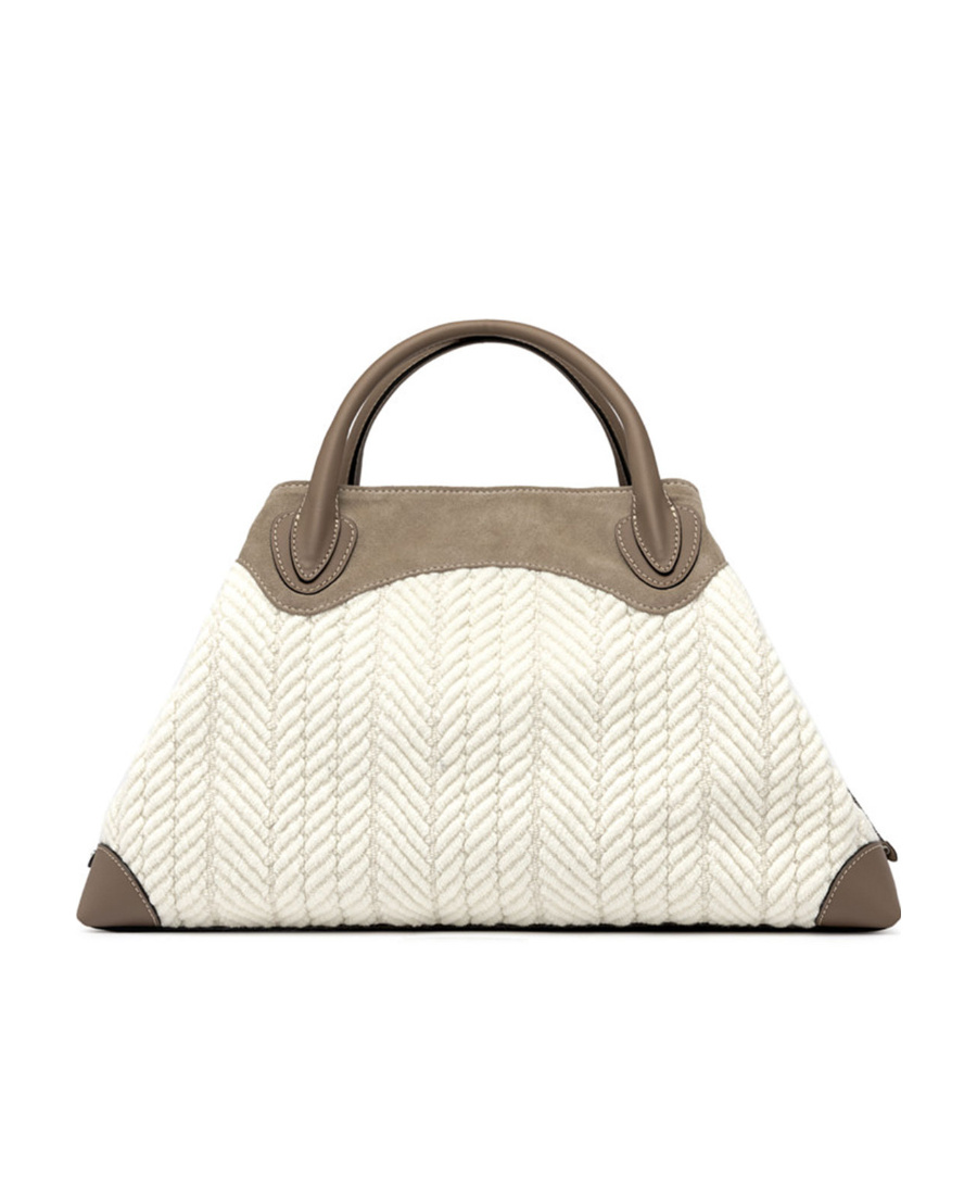 Gianni Chiarini Top Double Handle Shoulder Bag In White