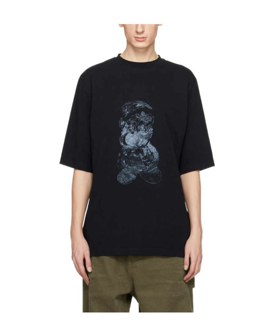 We11 Done Cartoon-print Cotton T-shirt In Black